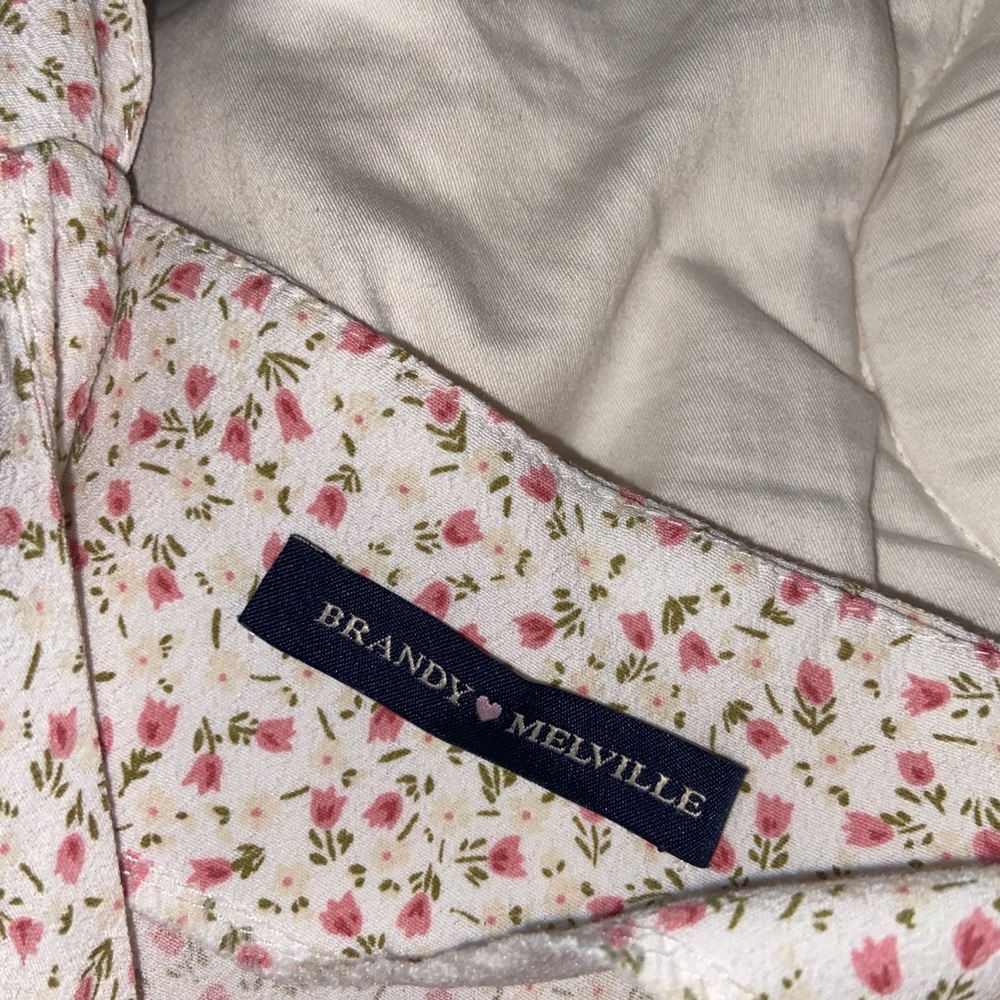 brandy melville floral silk dress - Picture 3 of 5